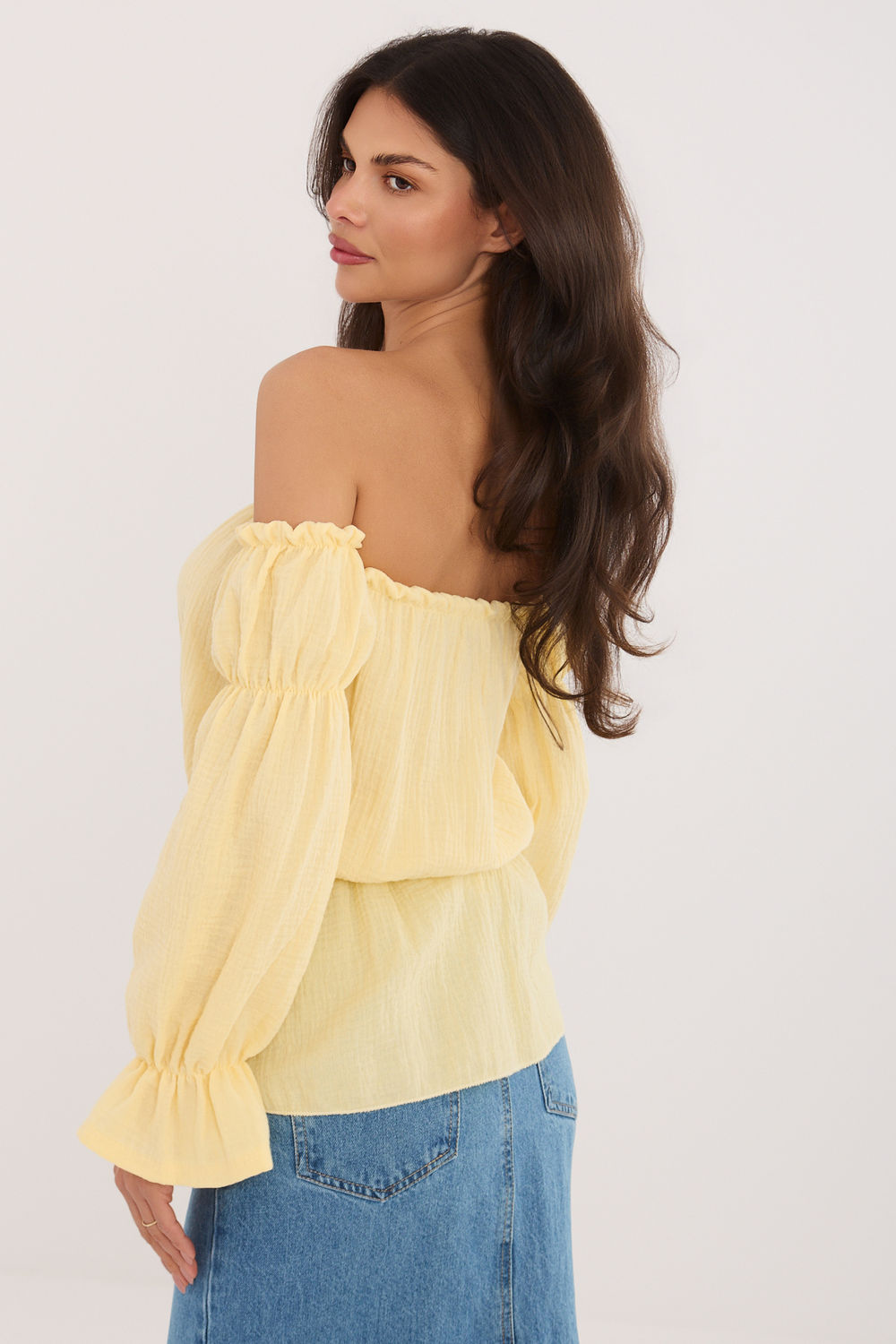 Bluzka Model MI-BZ-M682.92 Light Yellow - Italy Moda - obrazek 3