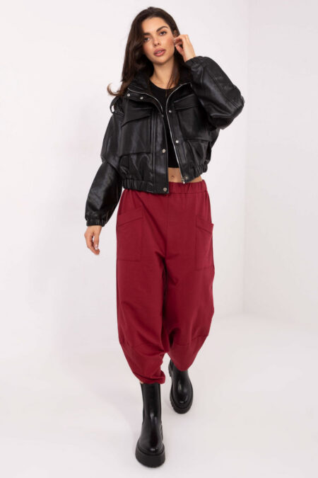 Spodnie Dresowe Model RV-DR-9719-1.22 Bordo - Rue Paris
