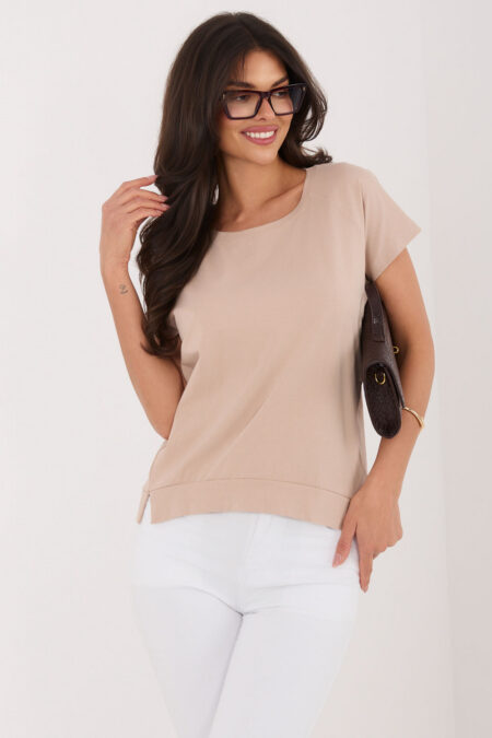 Bluzka Model RV-BZ-8837.67 Beige - Rue Paris