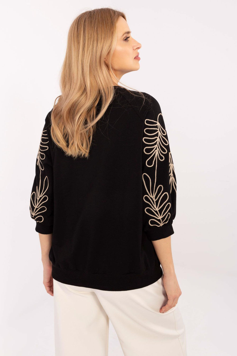 Bluza Damska Model RV-BL-A367-1.18P Black - Rue Paris - obrazek 3
