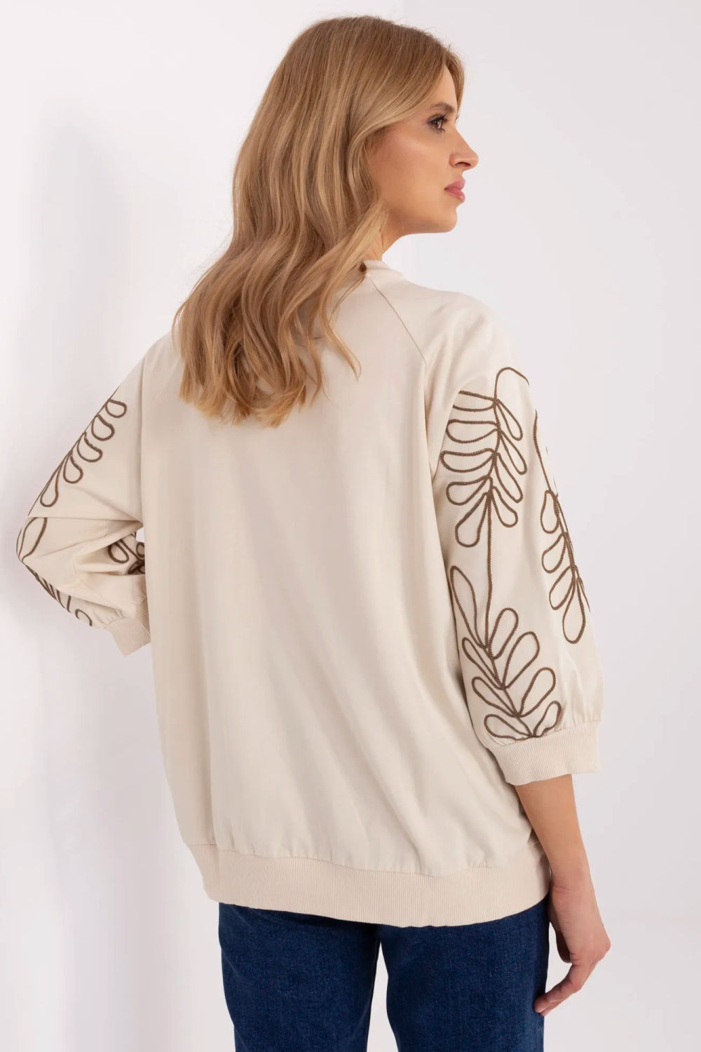 Bluza Damska Model RV-BL-A367-1.18P Light Beige - Rue Paris - obrazek 3