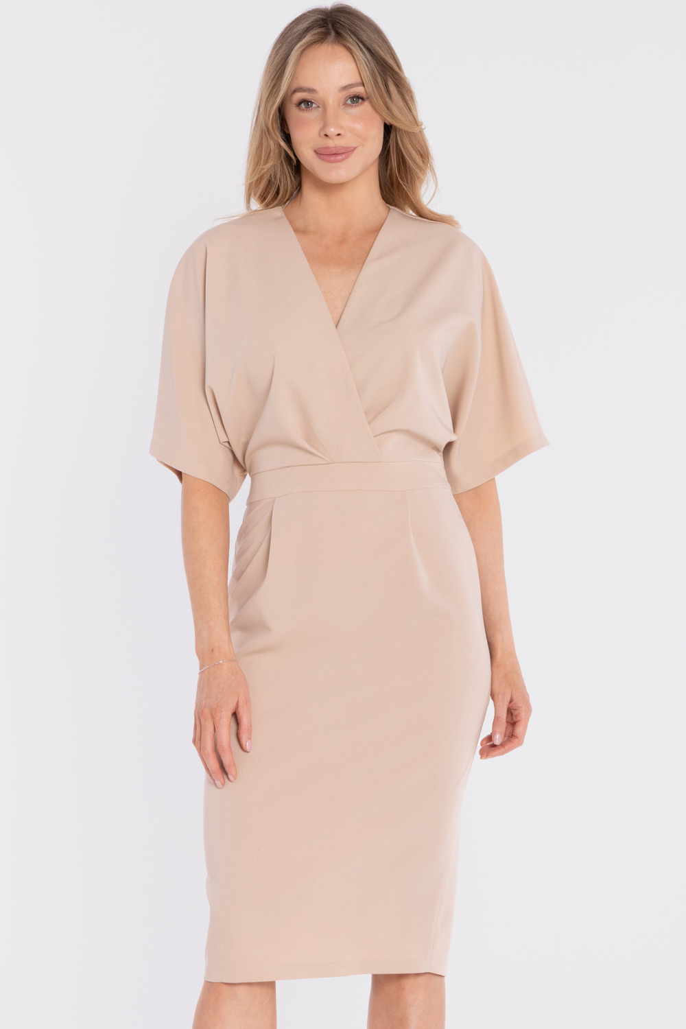 Sukienka Model S434 Beige - Stylove