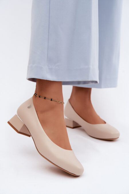 Czółenka Model Sergio Leone PB417 Light Beige - Step in style