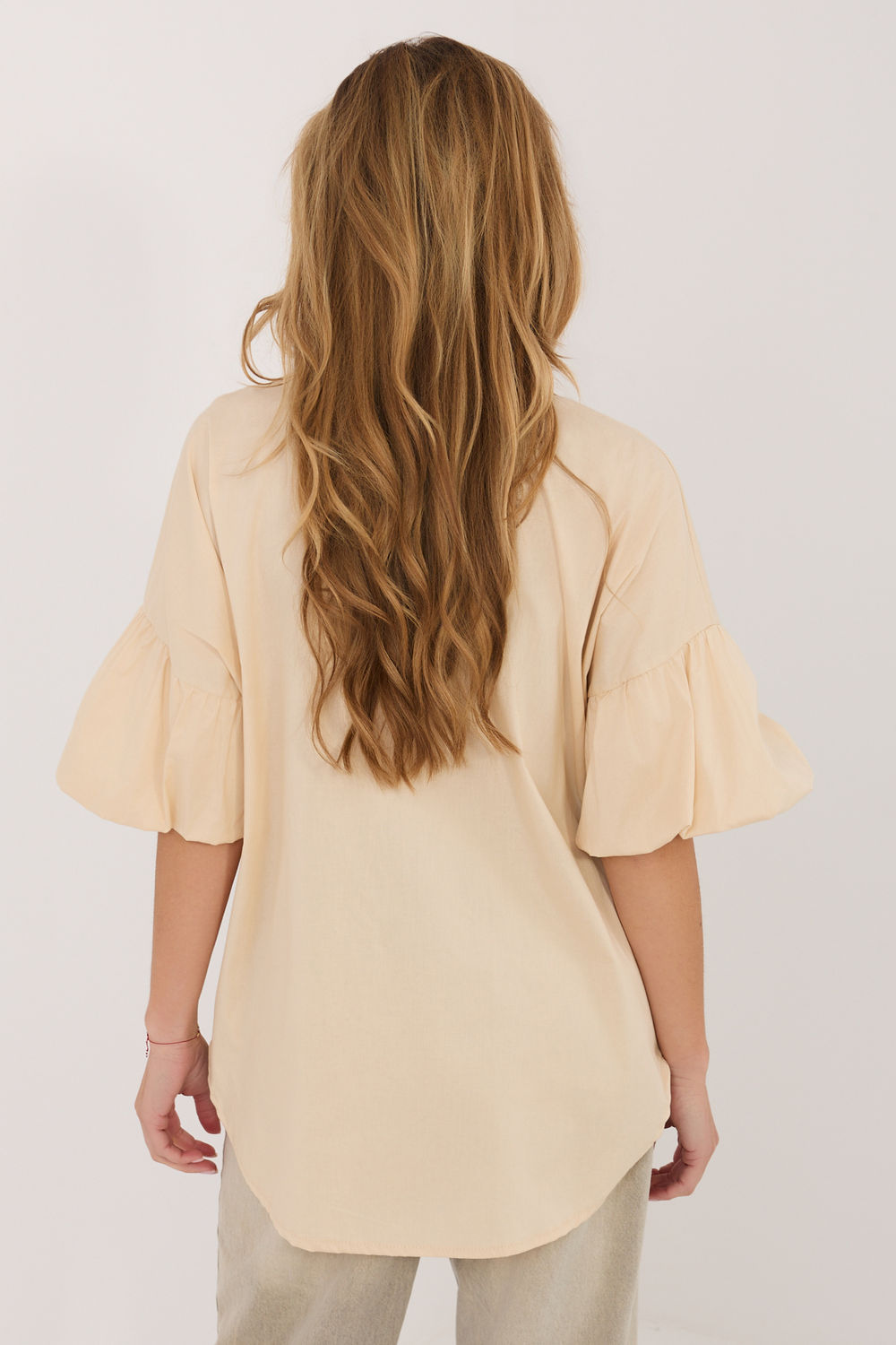 Koszula Damska Model MI-KS-3389A.90 Light Beige - Italy Moda - obrazek 3