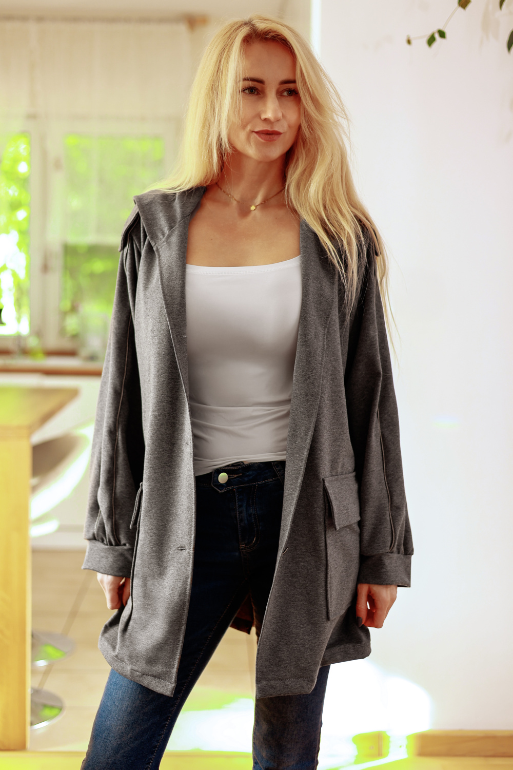 Bluza Damska Model Poppy Grey - Mirale - obrazek 2