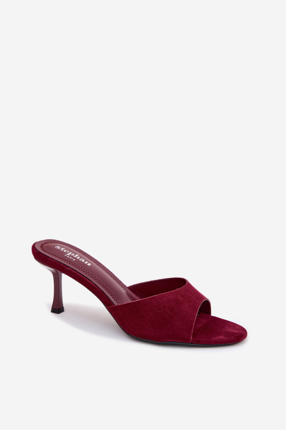 Sandał Klapki Model Melissea XL-19 Bordo Zamsz - Step in style - obrazek 2