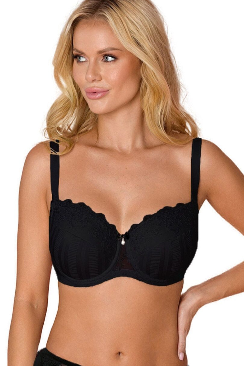 Biustonosz push up Biustonosz Usztywniany Model VB-452 Black - Vena