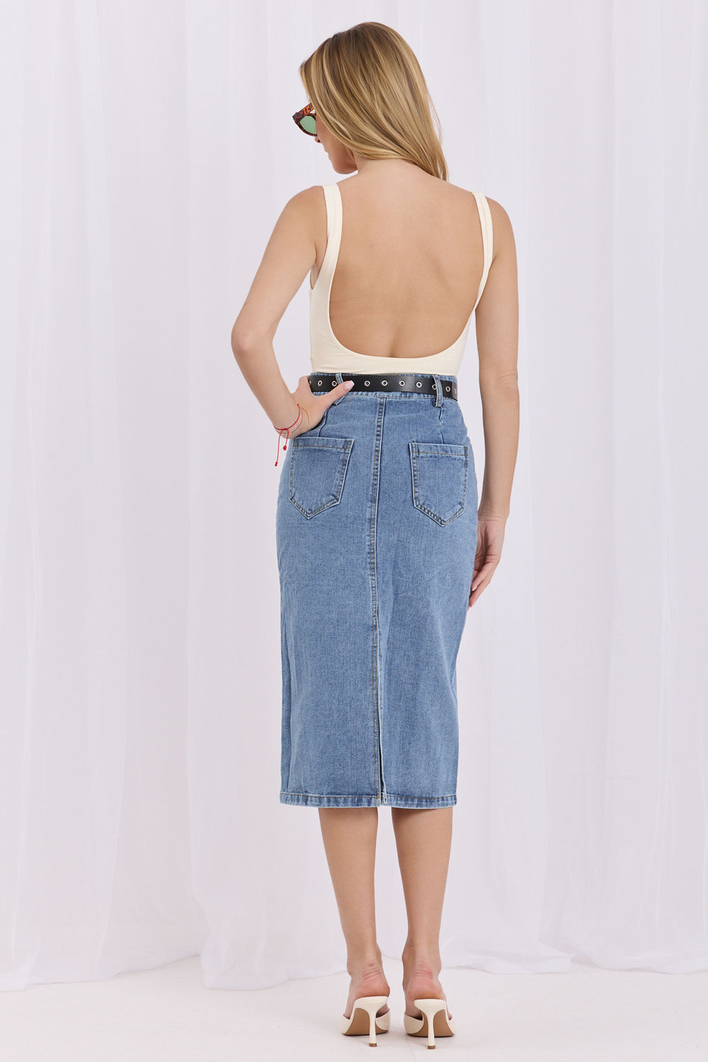 Spódnica Model HM-SD-MC7308.29 Dark Blue - Factory Price - obrazek 3