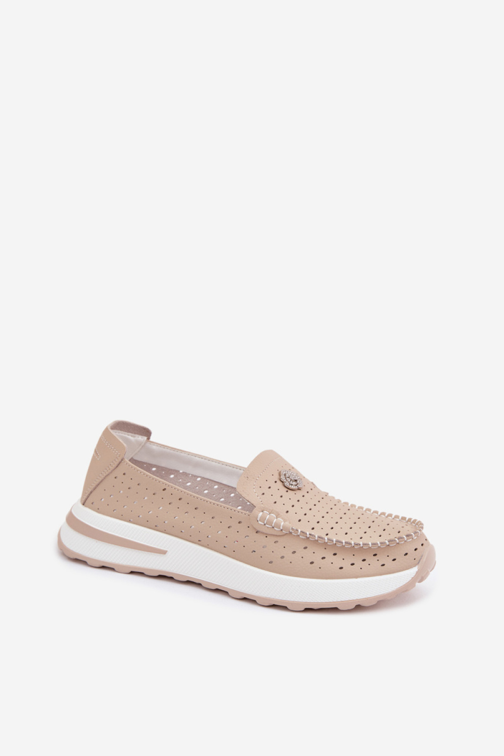 Mokasyny Model Kemela 25PB32-8663 beige - Step in style - obrazek 2