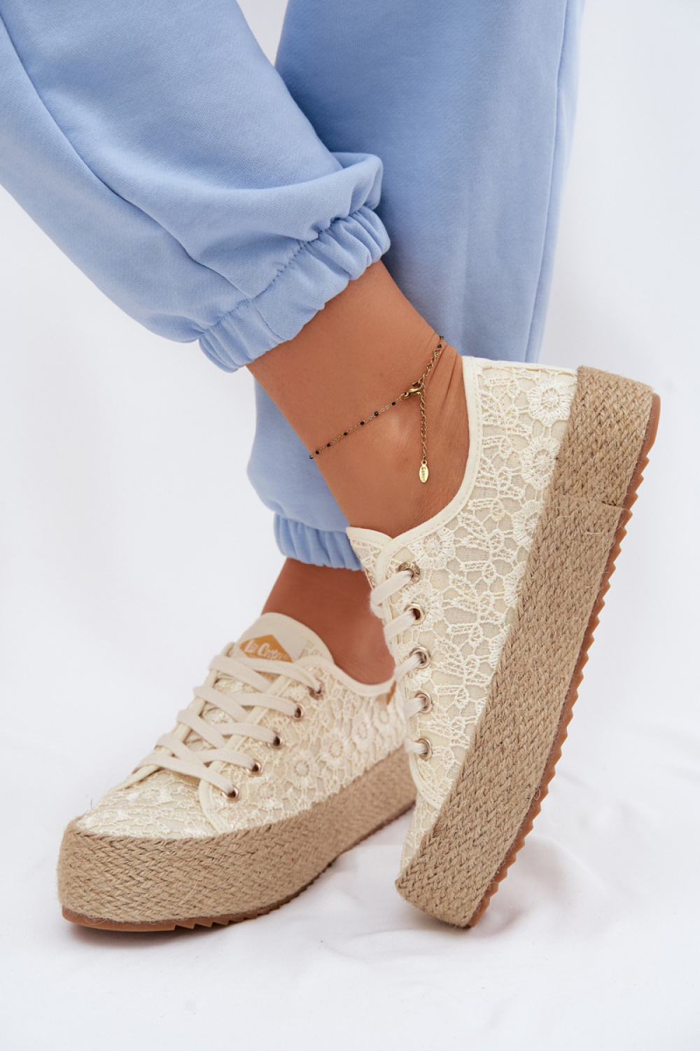Trampki Model Lee Cooper LCW-26-31-4328 Beige - Step in style - obrazek 3