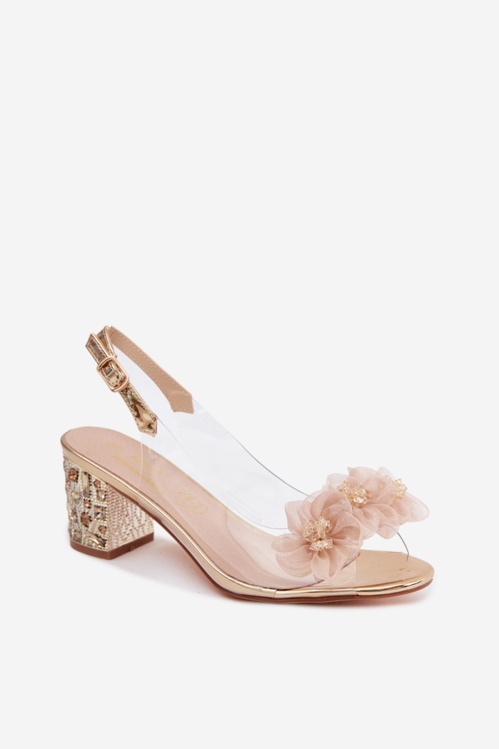 Sandały Model DA MR61-9009 Gold - Step in style - obrazek 2