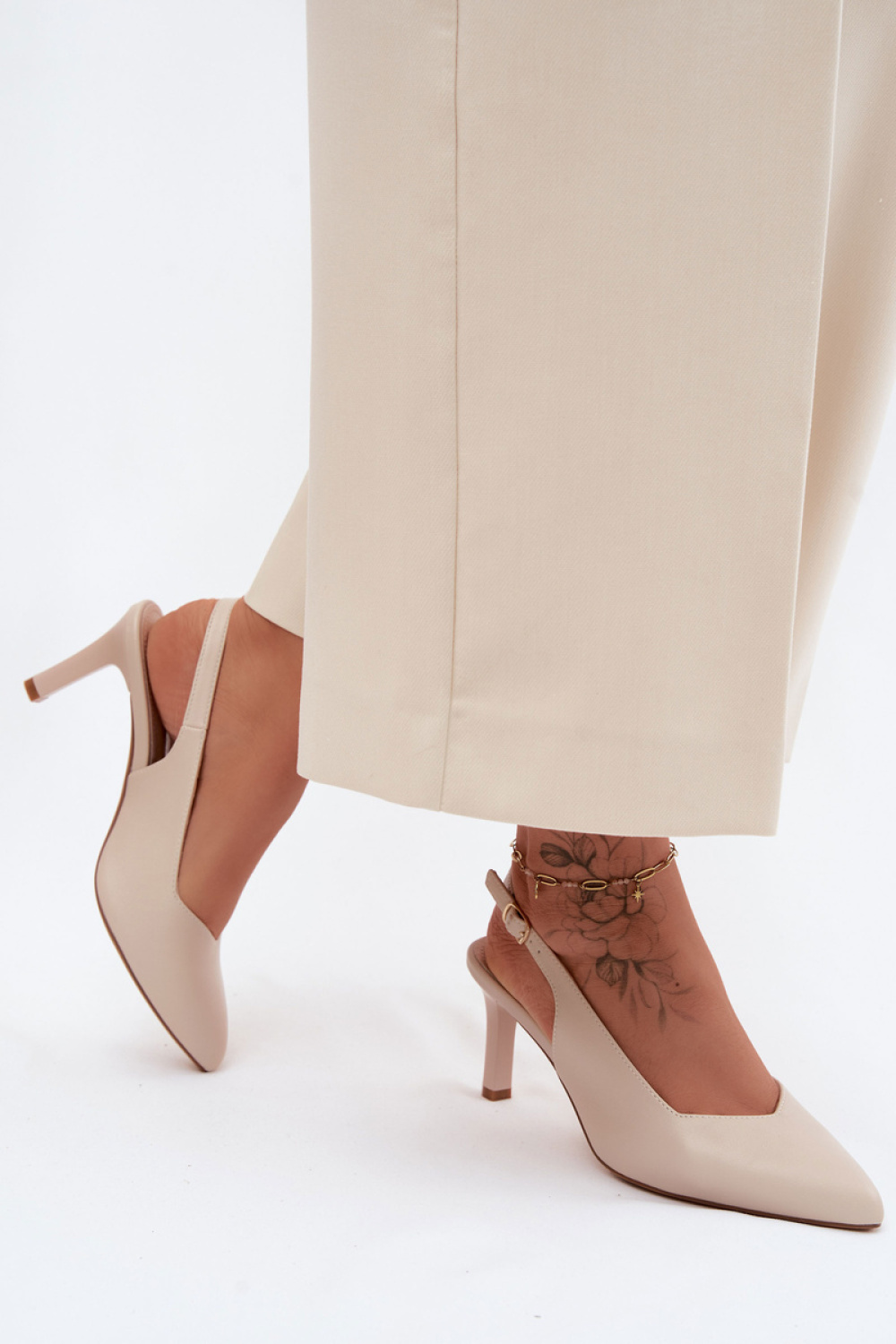 Sandały Model Sergio Leone SK158 Beige - Step in style - obrazek 3