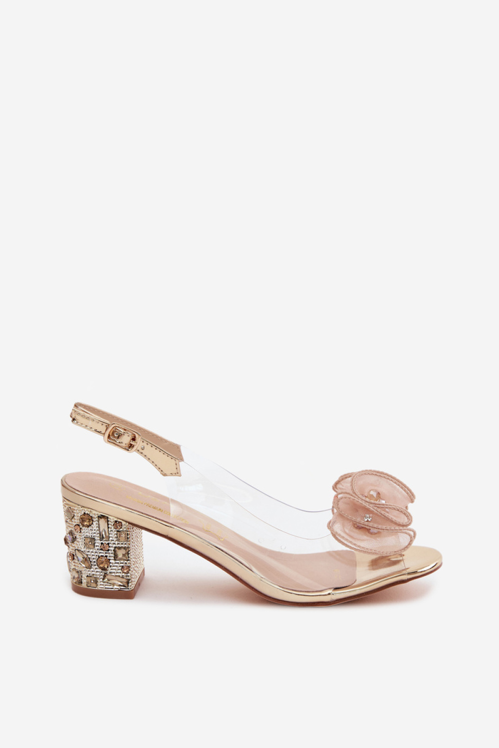 Sandały Model DA MR61-9012 Gold - Step in style - obrazek 2