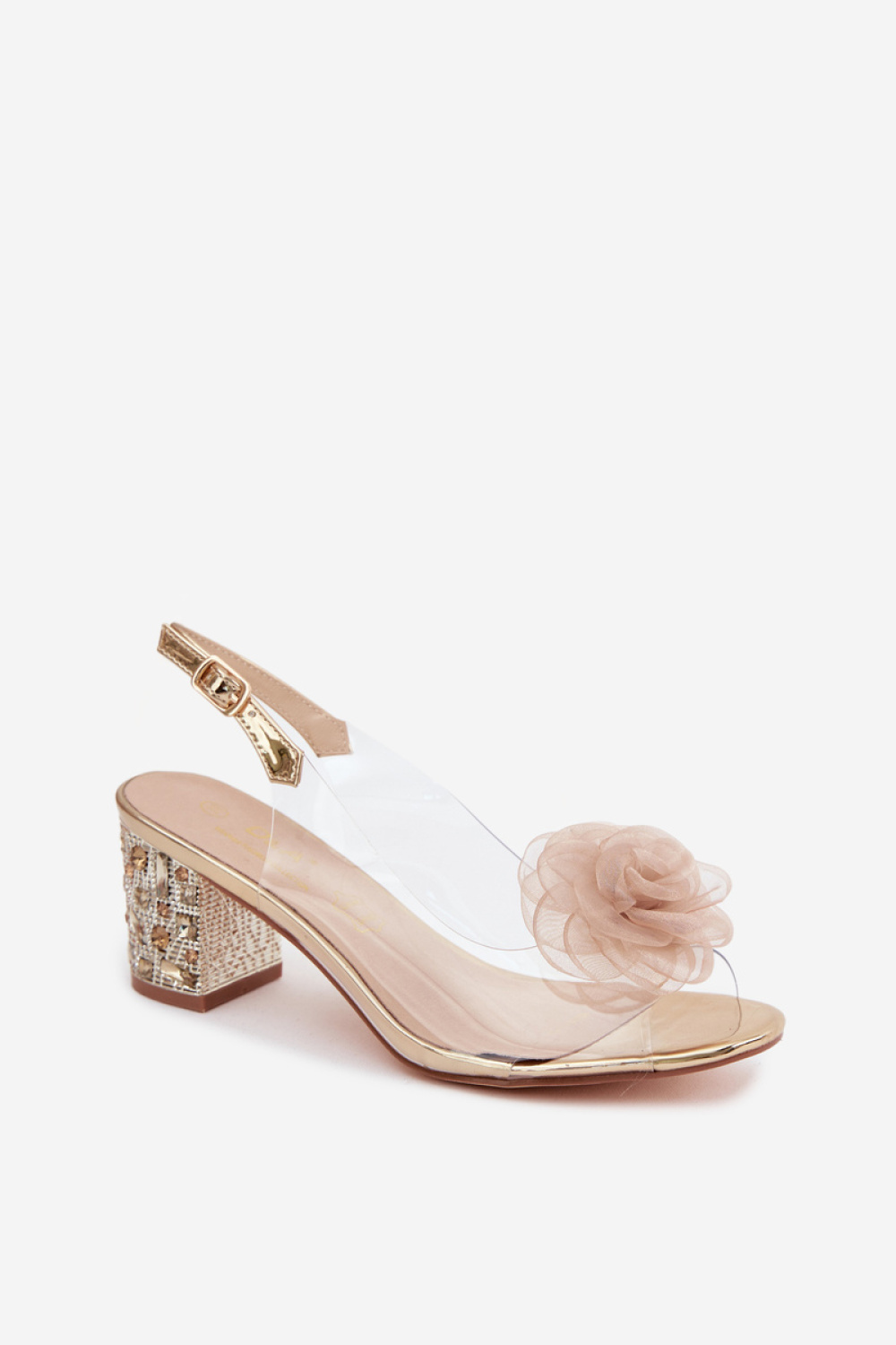 Sandały Model DA MR61-9011 Gold - Step in style - obrazek 2