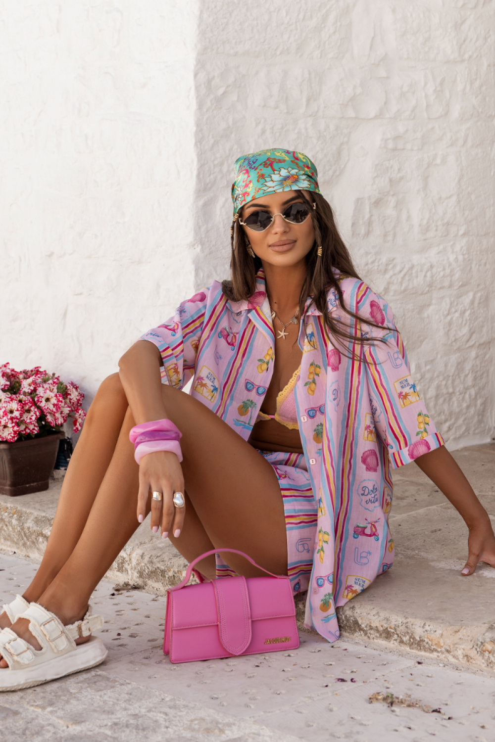 Spodnie Komplet Model Calvi 582283900 Dolce Pink - LaBalancia - obrazek 3