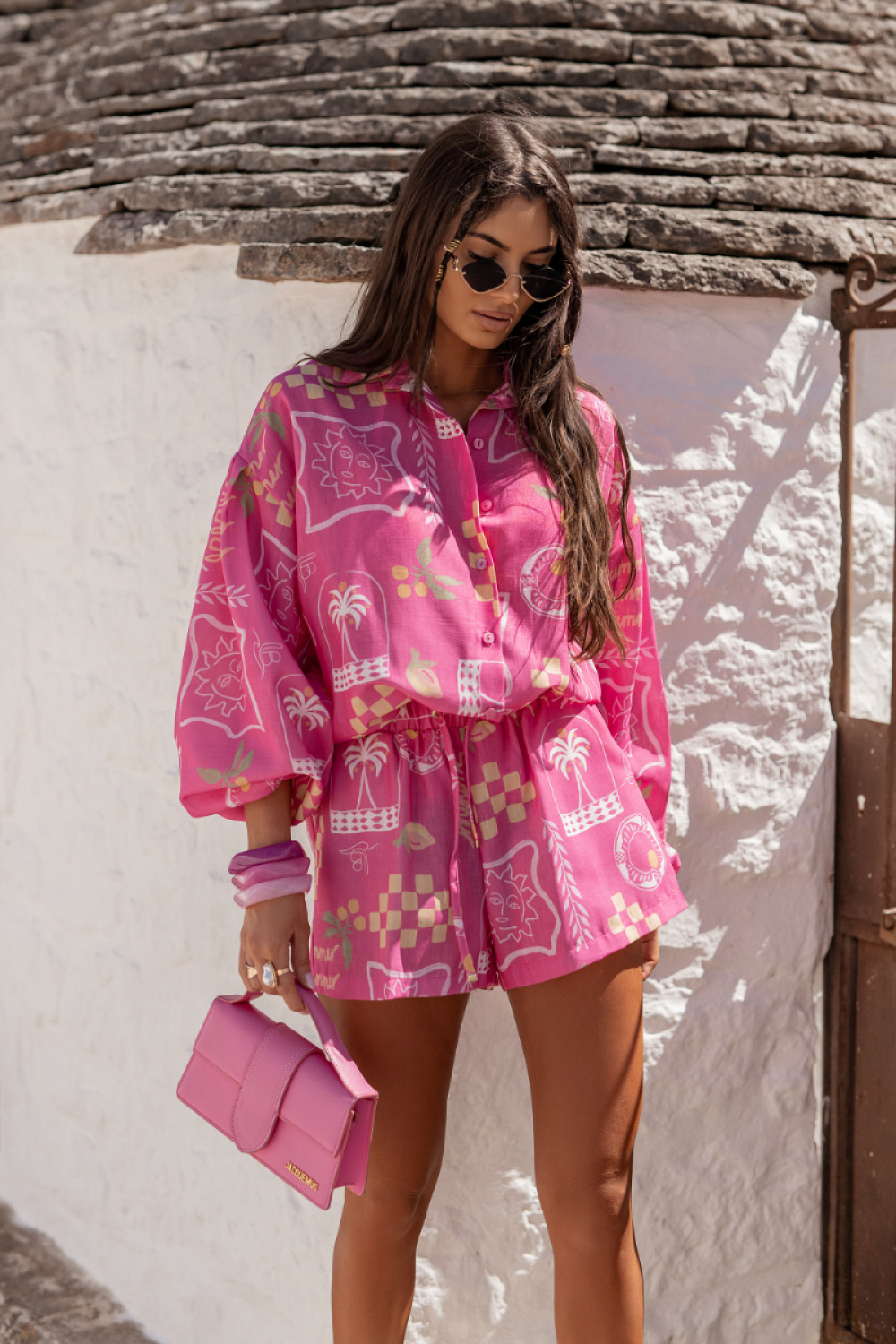 Spodnie Komplet Model Molly Len 582281816 Malibu Pink - LaBalancia - obrazek 3