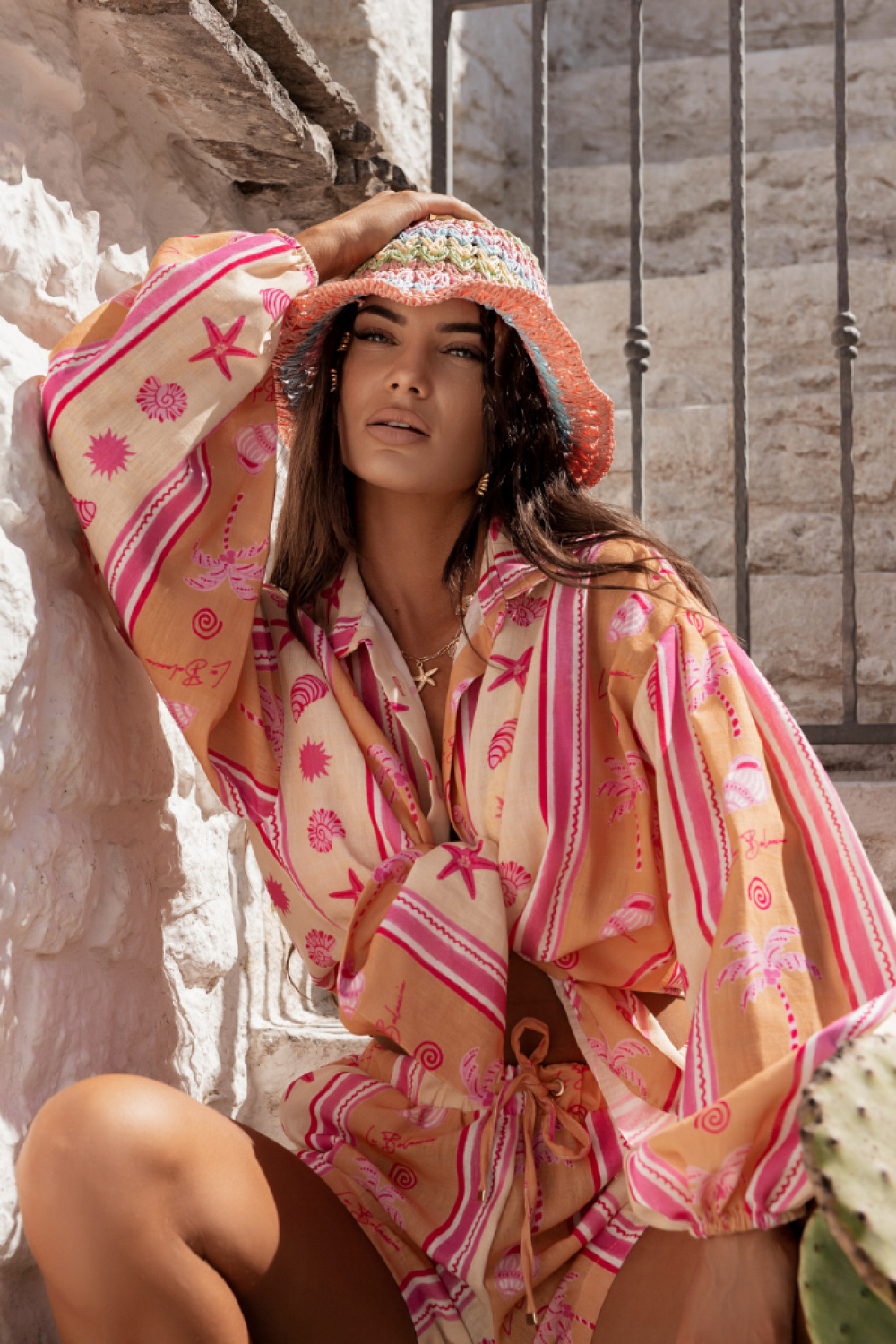 Spodnie Komplet Model Molly Len 582277250 Orange Seaside - LaBalancia Hurtownia odzieży on-line, moda damska, bielizna i obuwie dla kobiet - Matterhorn.pl - obrazek 3