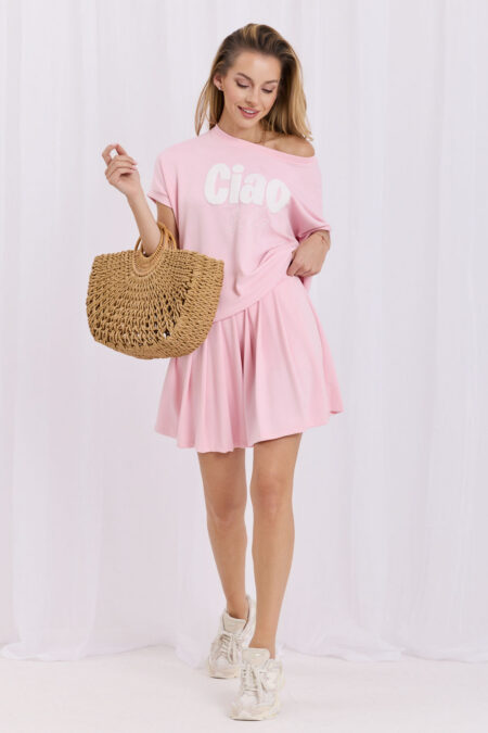Spódnica Komplet Model RV-KMPL-A1236.30 Light Pink - Relevance