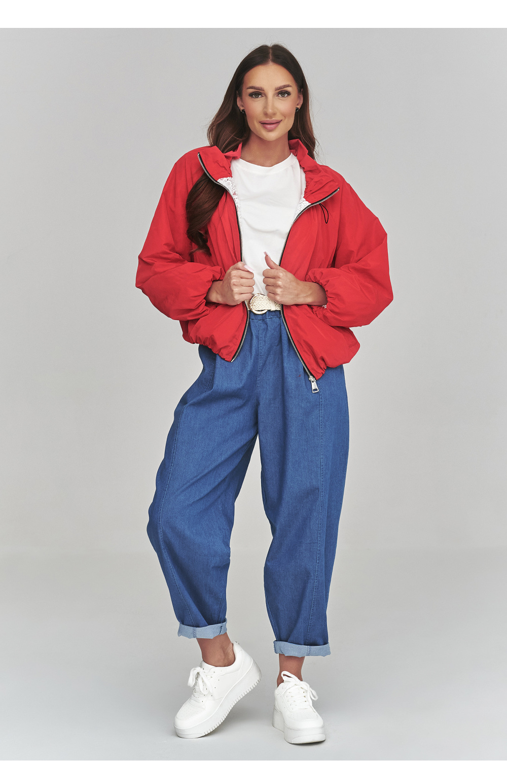 Kurtka Damska Model C58 Red - Makadamia - obrazek 2