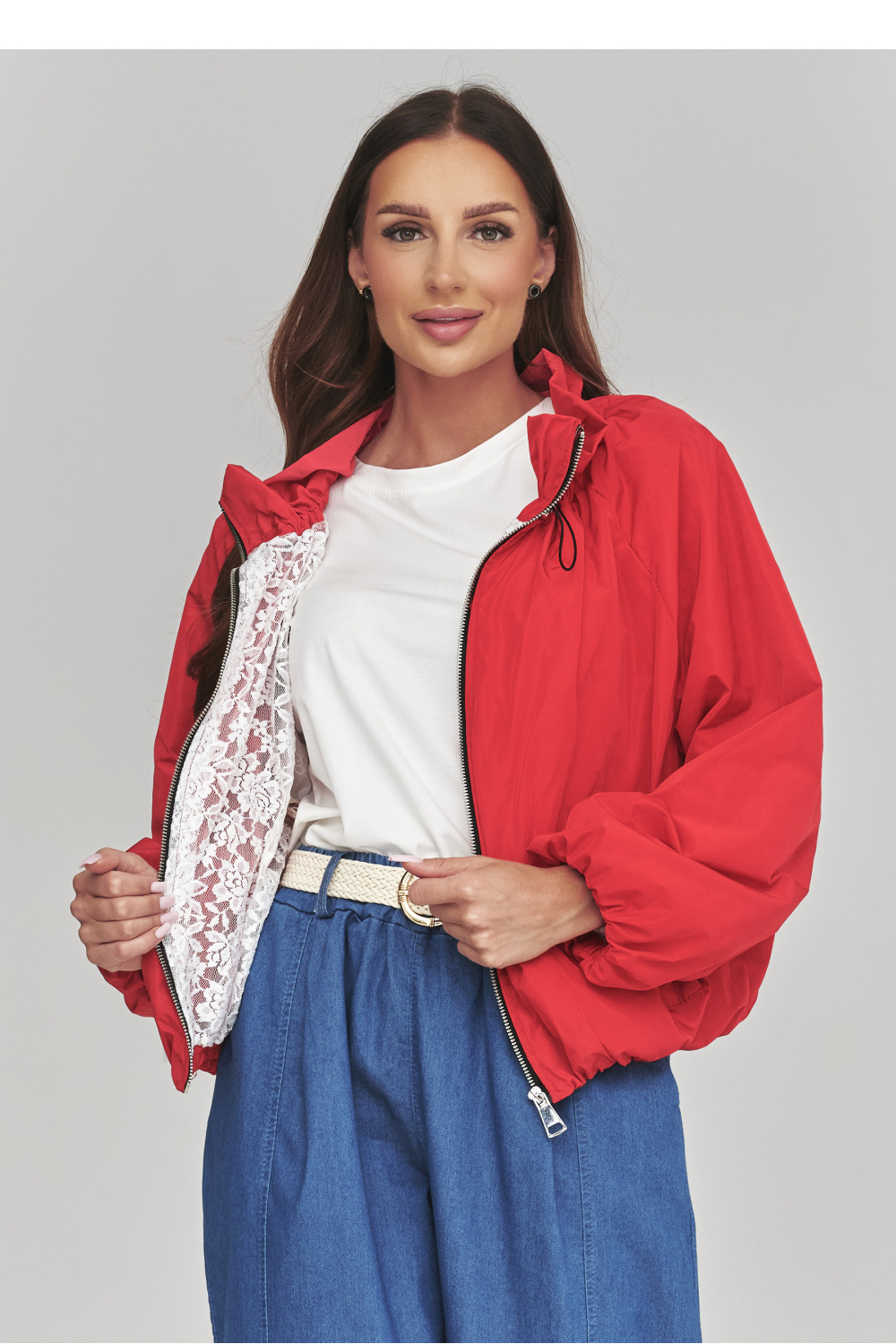 Kurtka Damska Model C58 Red - Makadamia - obrazek 4