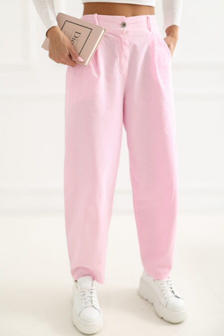 Spodnie Damskie Model IT-SP-FL8916-1.15 Light Pink - Rue Paris