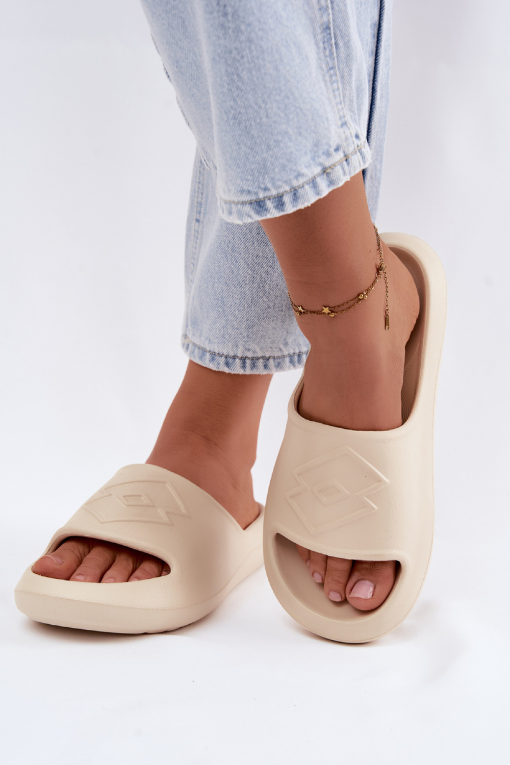 Sandał Klapki Model Lotto Slay 2400471U Beige - Step in style - obrazek 3