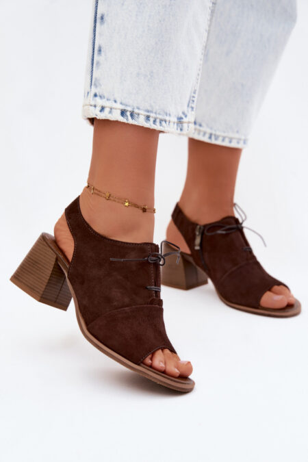 Sandały Model Zazoo 40523 Czekolada Zamsz - Step in style