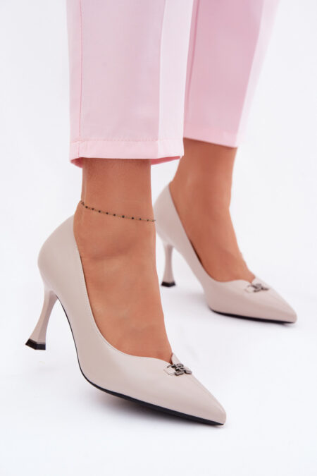 Szpilki Model Vinceza 62291 Light Grey - Step in style