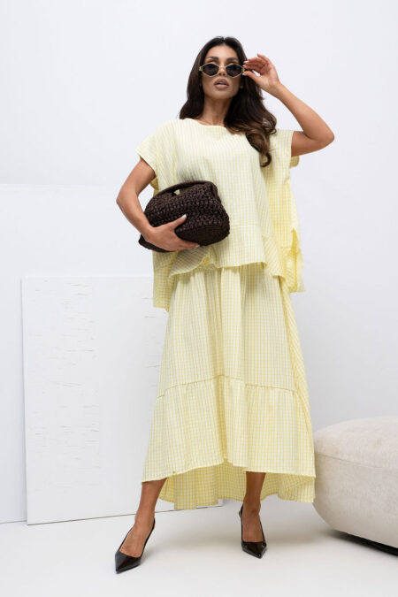 Bluzka Model IT-BZ-FL10332.80 Light Yellow - Italy Moda