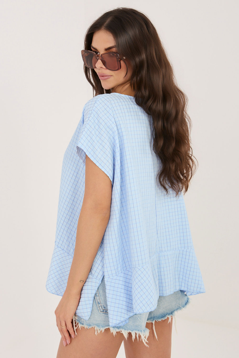 Bluzka Model IT-BZ-FL10332.80 Light Blue - Italy Moda - obrazek 3