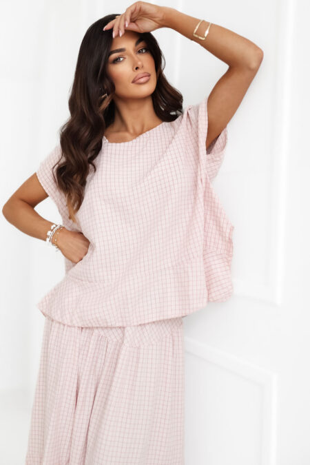 Bluzka Model IT-BZ-FL10332.80 Light Pink - Italy Moda