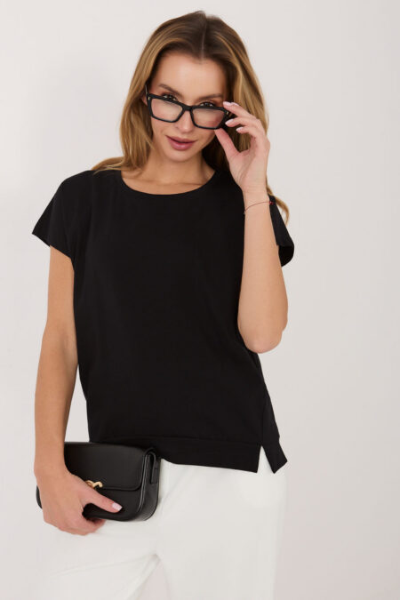 Bluzka Model RV-BZ-8837.67 Black - Rue Paris