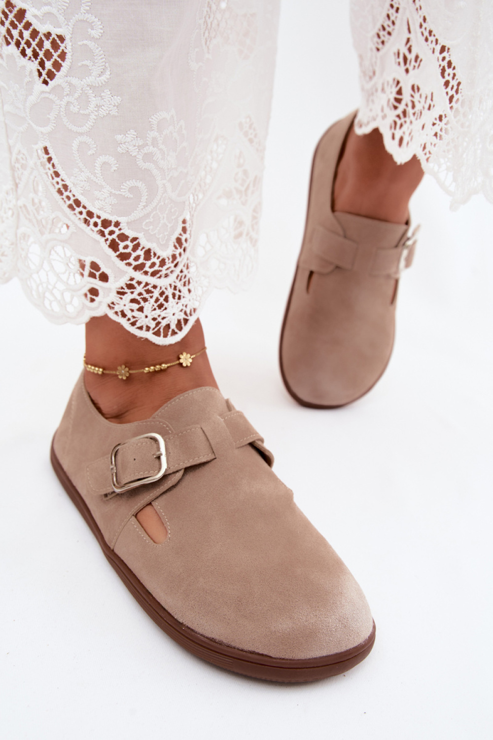 Półbuty Model Sombellia JH578 Beige - Step in style - obrazek 3