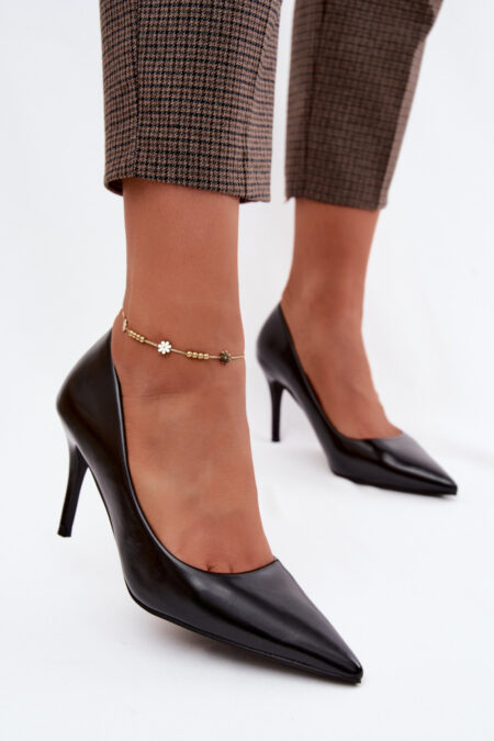 Szpilki Model Tropessa LE186 Black Skóra - Step in style