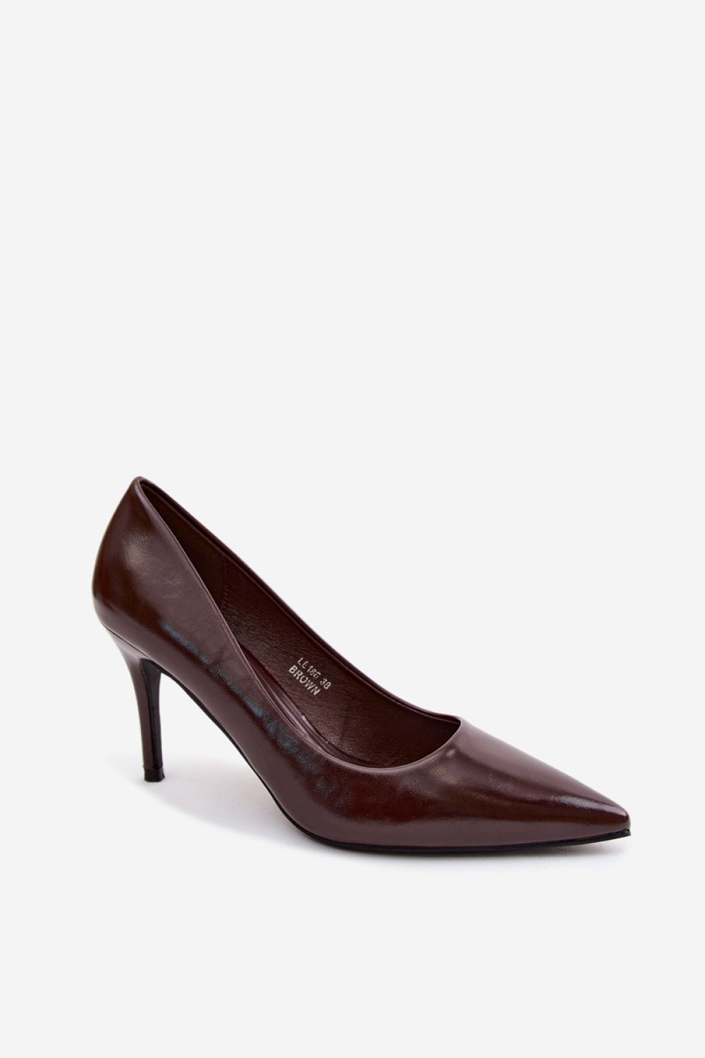 Szpilki Model Tropessa LE186 Czekolada Skóra - Step in style - obrazek 2