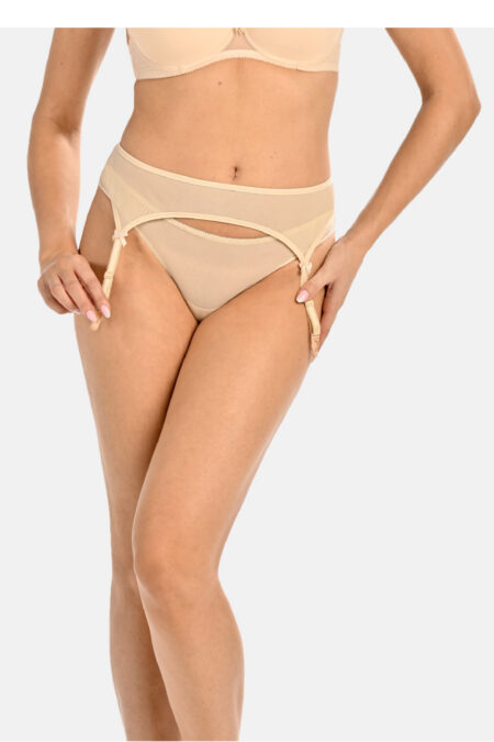 Gorsety, body, pasy Pas do pończoch Model Ella 228 Beige - Teyli