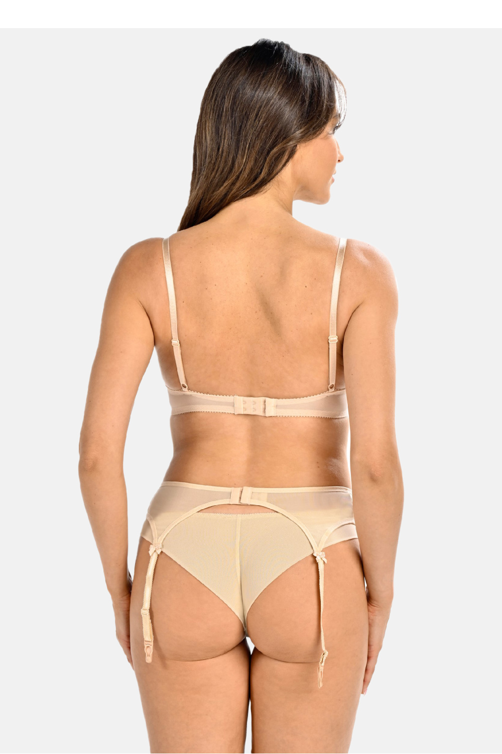 Gorsety, body, pasy Pas do pończoch Model Ella 228 Beige - Teyli - obrazek 3