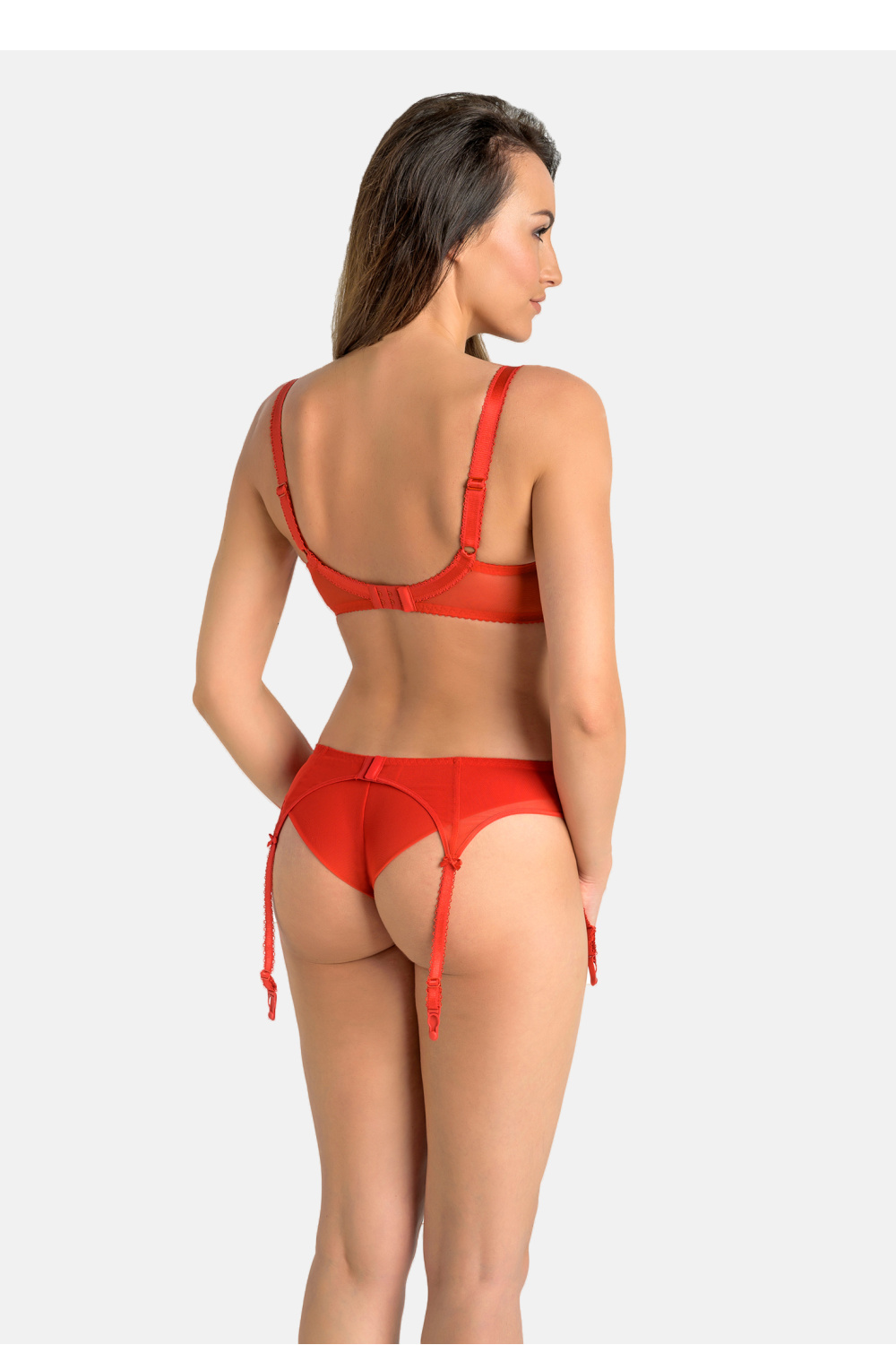 Gorsety, body, pasy Pas do pończoch Model Eleonora 224 Red - Teyli - obrazek 3