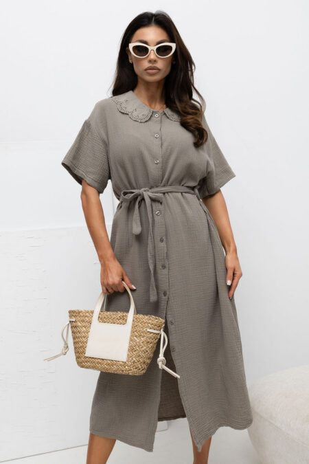 Sukienka Model MI-SK-3426.91 Dark Beige - Italy Moda