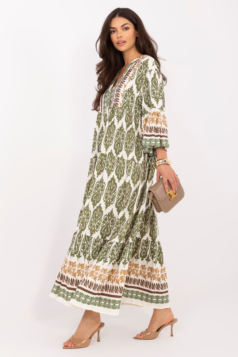 Sukienka Model IR-SK-LD2556.89 Khaki - Italy Moda - obrazek 2