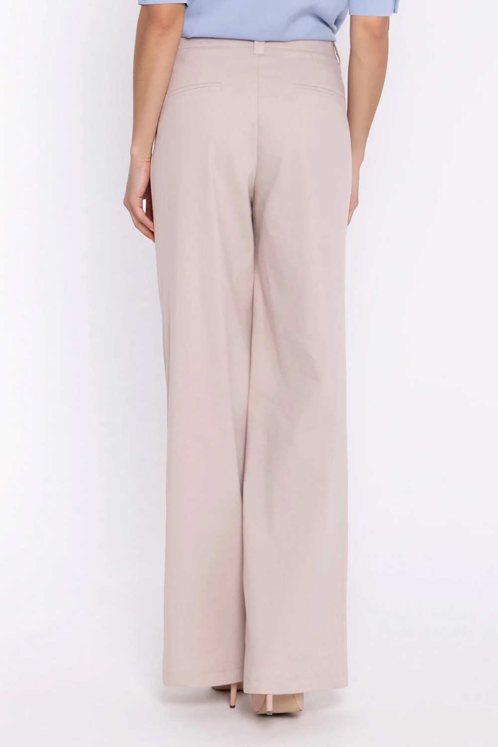 Spodnie Jeansowe spodnie wide leg SD141 Beige - Nife - obrazek 3