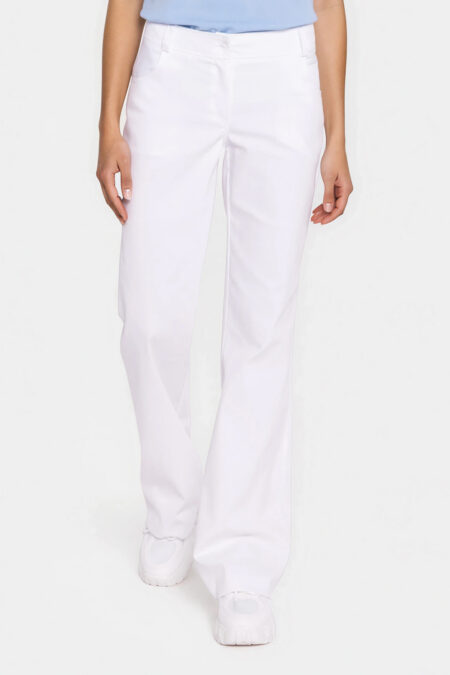 Spodnie Jeansowe spodnie bootcut SD140 White - Nife