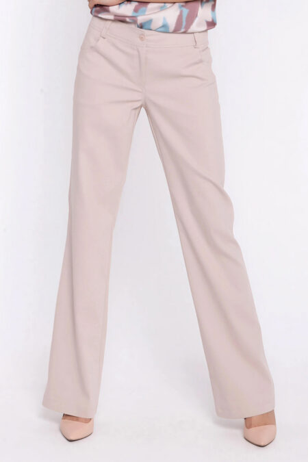 Spodnie Jeansowe spodnie bootcut SD140 Beige - Nife
