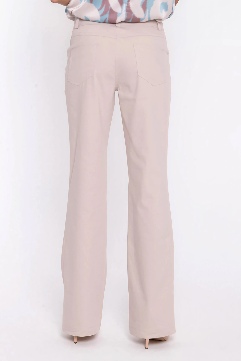 Spodnie Jeansowe spodnie bootcut SD140 Beige - Nife - obrazek 3