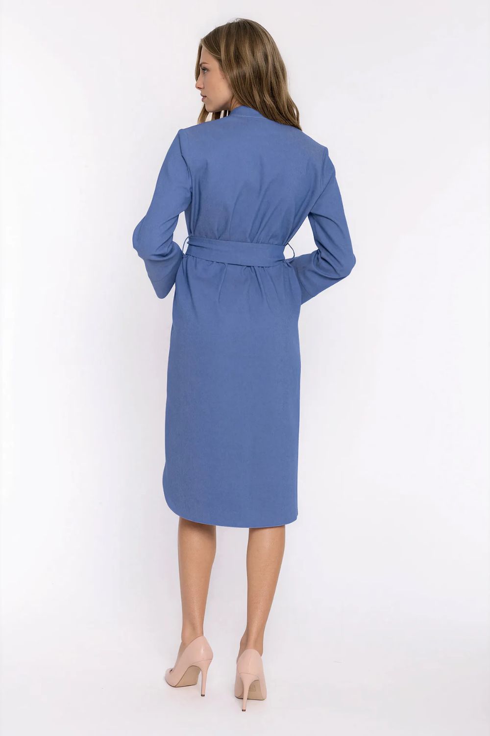 Sukienka Jeansowa sukienka S295 Blue Denim - Nife - obrazek 5