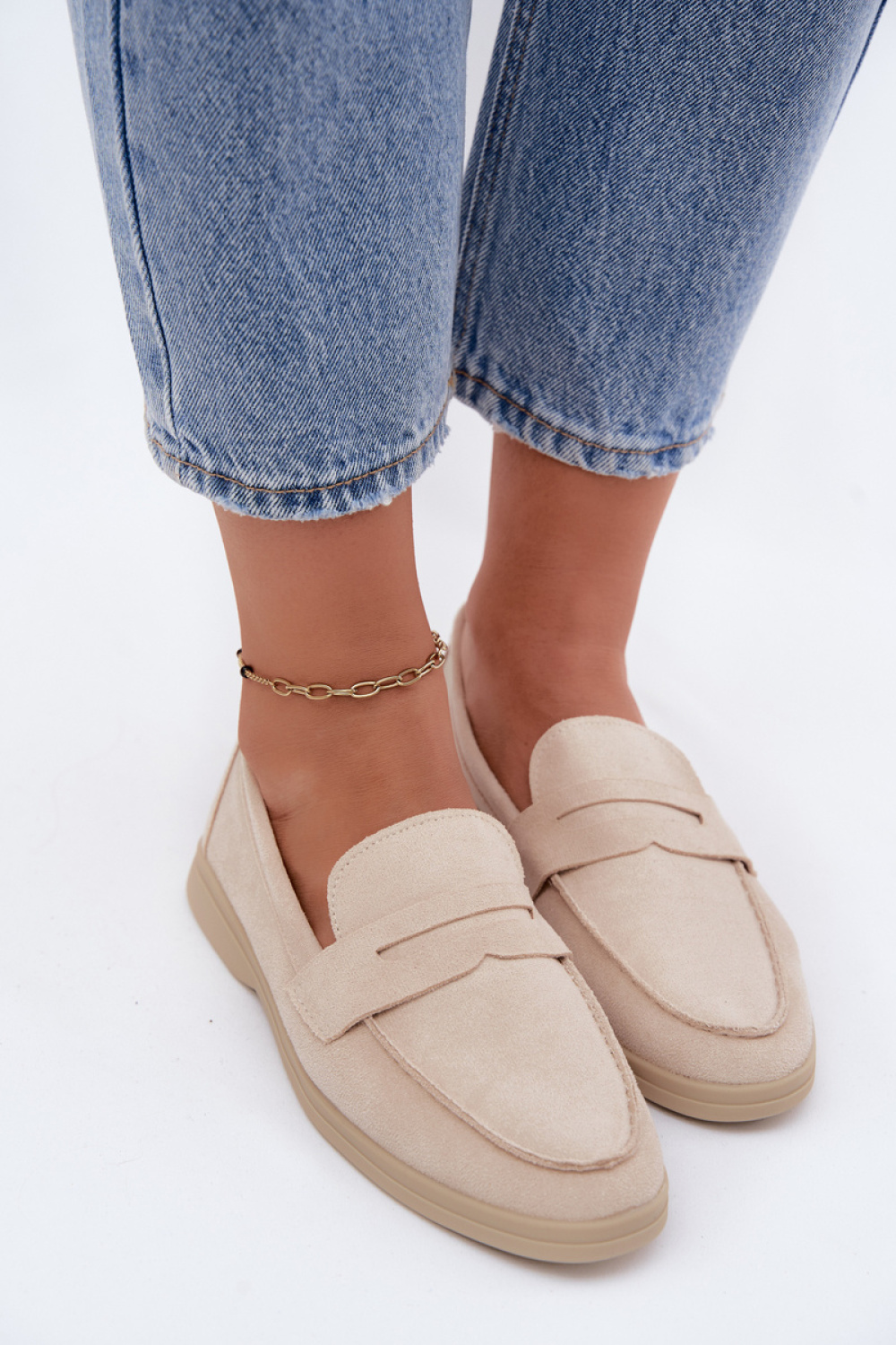 Mokasyny Model Renelia QQ-278 Beige - Step in style