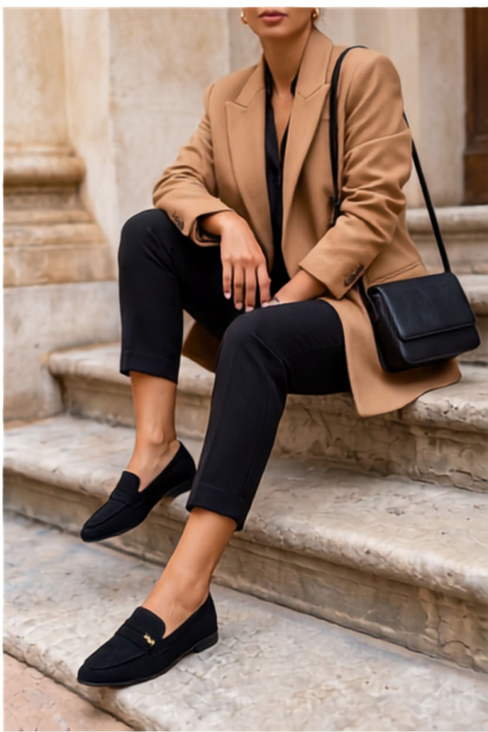 Mokasyny Model Prestelle T682 Black - Step in style - obrazek 2