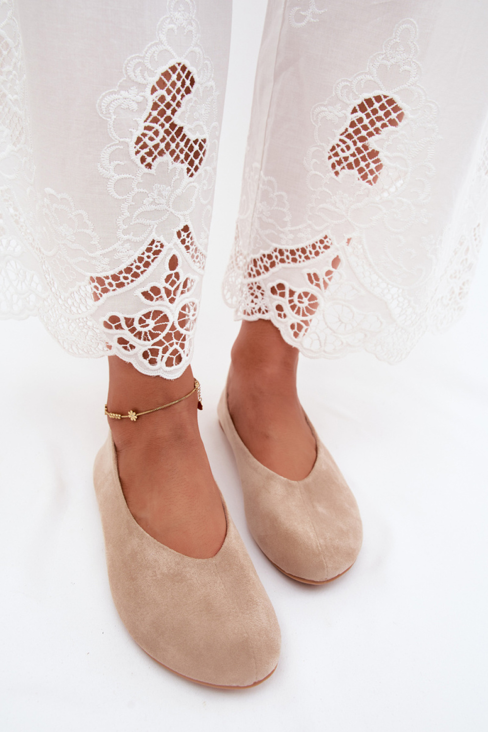 Baleriny Model Camdena JH581 Beige - Step in style - obrazek 3