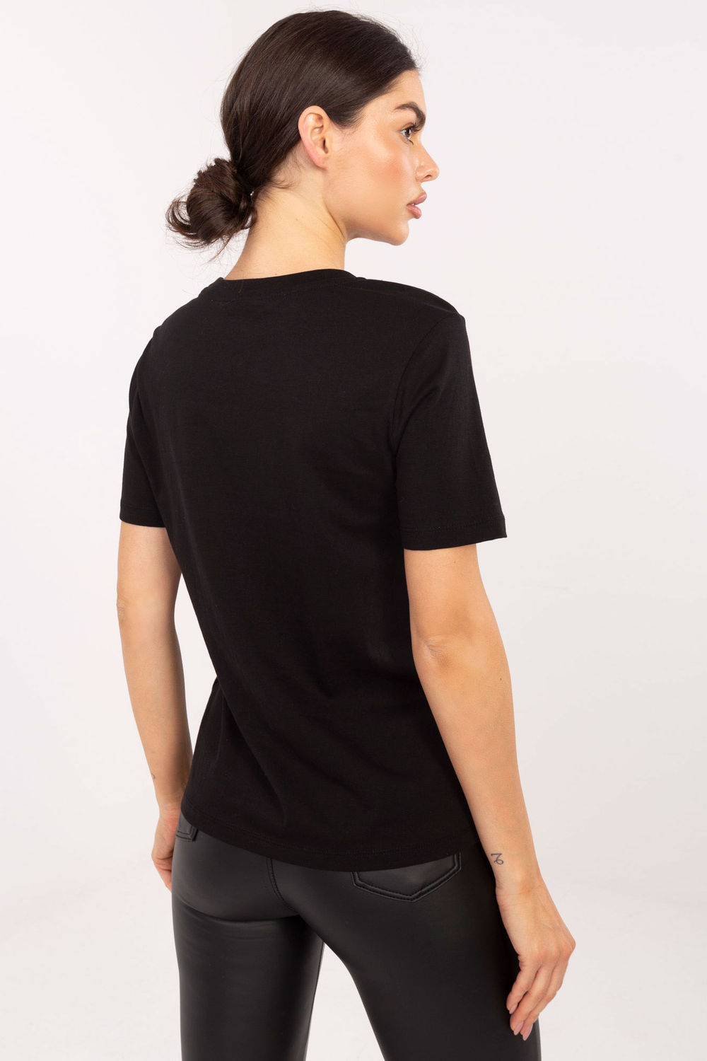 Tshirt Damski Model D12022M02844A Black - Factory Price - obrazek 3