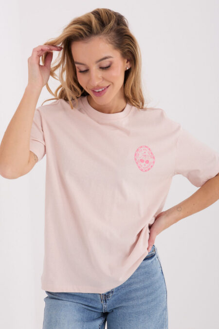 Tshirt damski Model D12022M02842A Light Pink - Factory Price